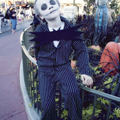 Walmart Costume Upcycle | From Gangster to Jack Skellington #Halloween #DIY #costume #Disney #JackSkellington SouthernRevivals.com