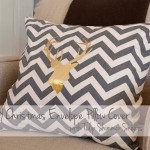 Christmas Reindeer Silhouette Pillow Cover Tutorial