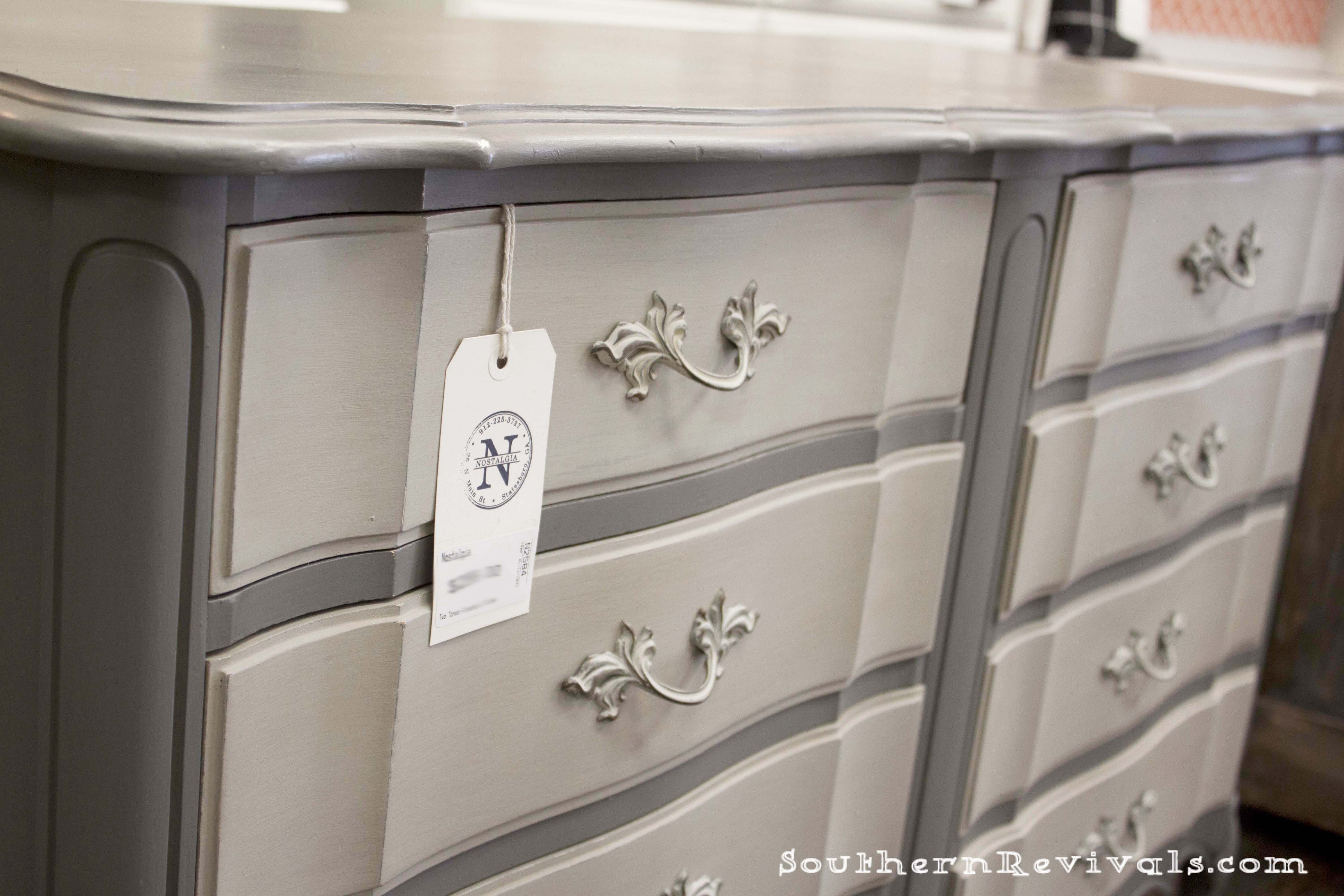 For the Love of Two Grays  Two-toned Gray Dresser - Southern Revivals