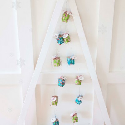 DIY Christmas Advent Calendar with Cardboard Tube Treat Boxes