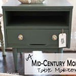 Mid Century Moden Side Table Makeover With A Twist