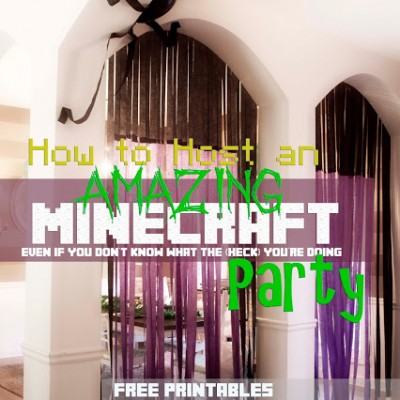 DIY Minecraft Party Part 2 | The Supply List & FREE Printables