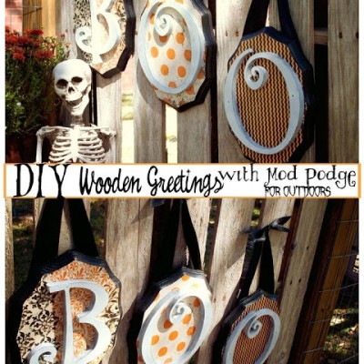 DIY Wooden Halloween Greetings