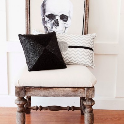 DIY Halloween Skeleton Skull Chair | A Fun Upcycle for a "Ruined" Chair