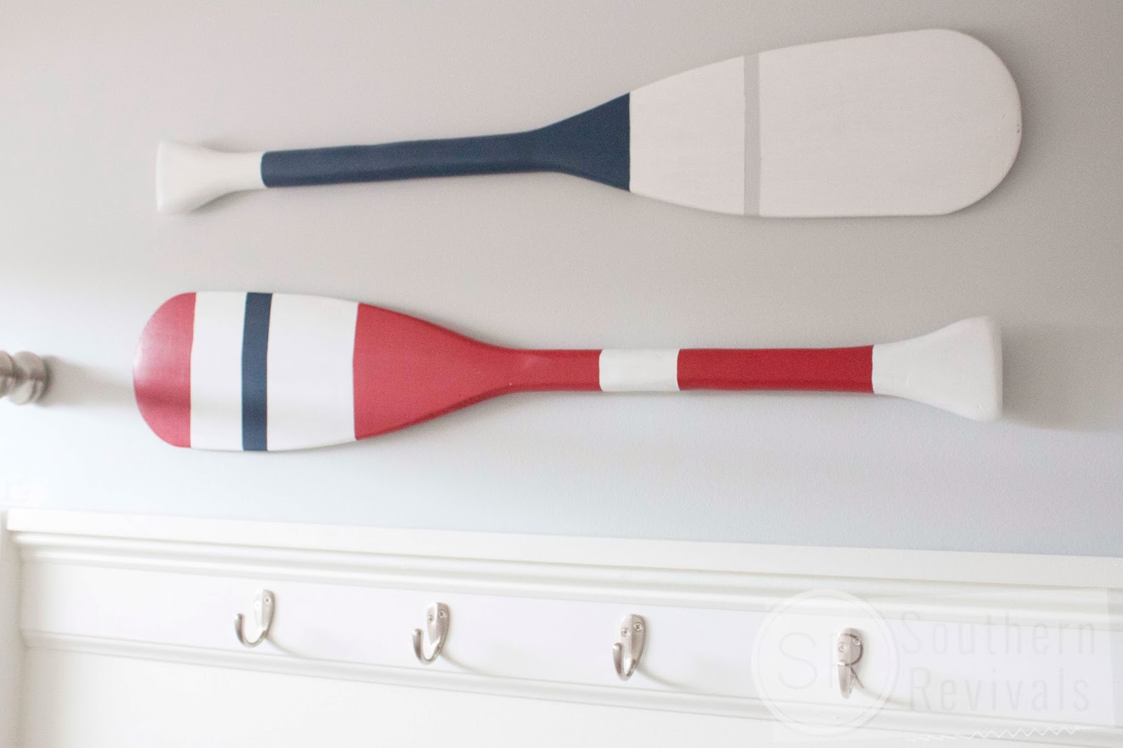 Southern Revivals | Tutorial: DIY Boat Oar Wall Décor with Cottonelle Toilet Paper and Cleansing Wipe Review.