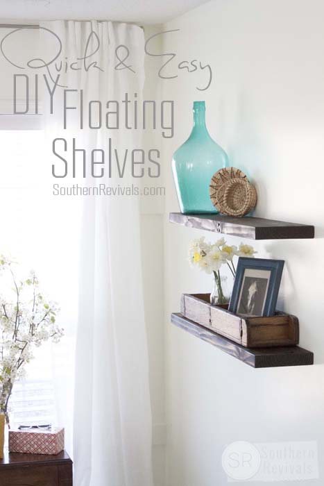 Easy DIY Hanging Shelf/ Floating shelf, No Bracket