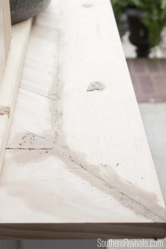 White tile top table top