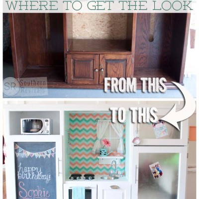 Where to Get the Look | Entertainment Center Play Kitchen