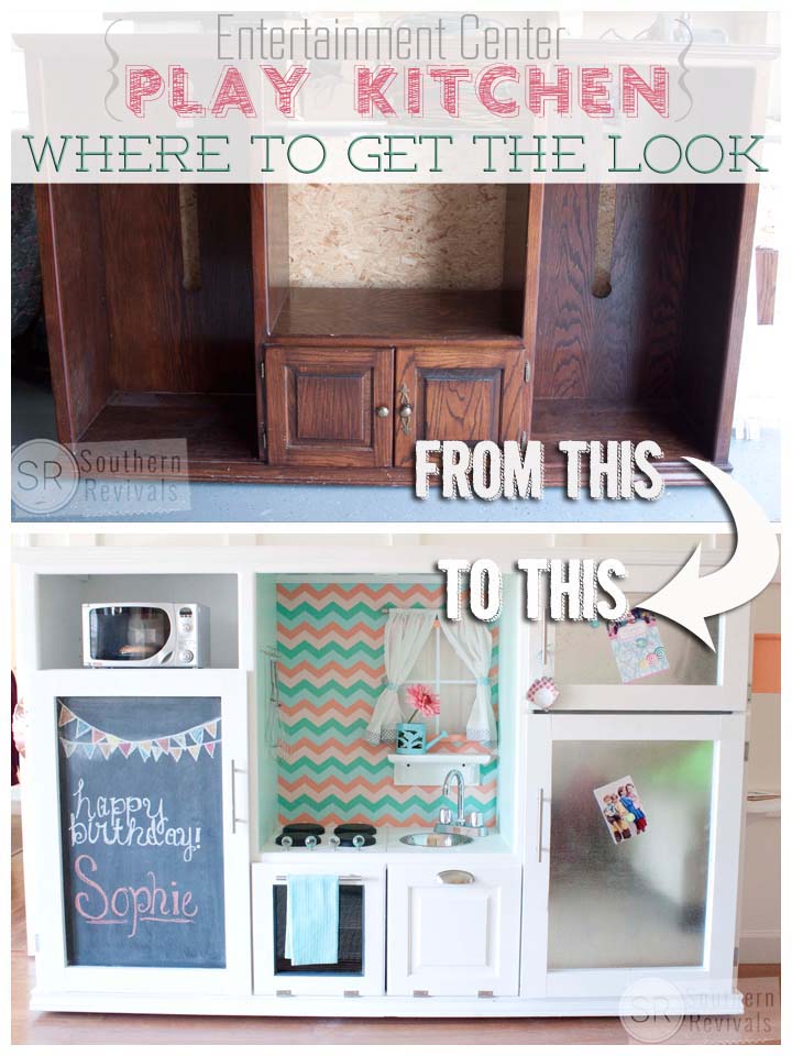 Where to Get the Look | Entertainment Center Play Kitchen