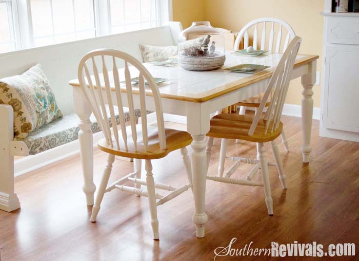 Updating a Tile Top Table with Wood Top