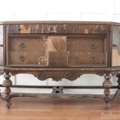 What do I do with you? An Antique Sideboard Buffet by Hellam Furniture Co.