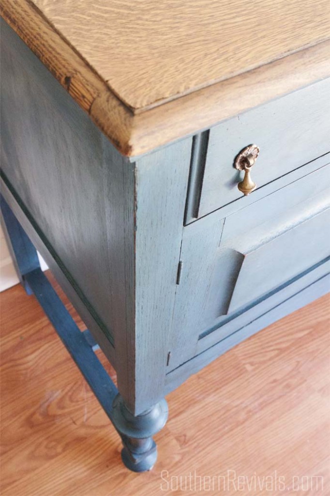 Antique Sideboard Buffet Makeover | The Client Files #paintedfurniture #milkpaint SouthernRevivals.com