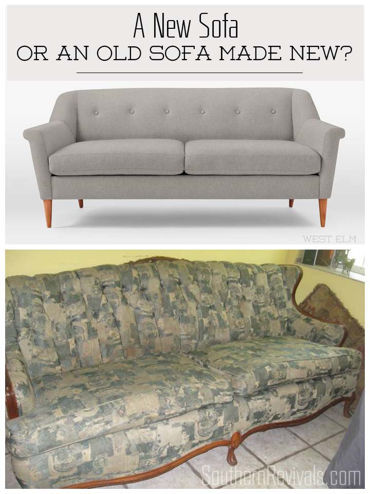 Deciding on A Brand New Sofa or an Old Sofa Made New? #reupholstery #furnituremakeover #sofa #couch