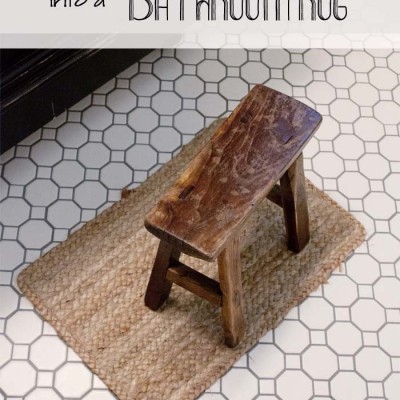 How to Make a Bathroom Rug from a Placemat #bathroomideas #rugidea #tutorial SouthernRevivals.com