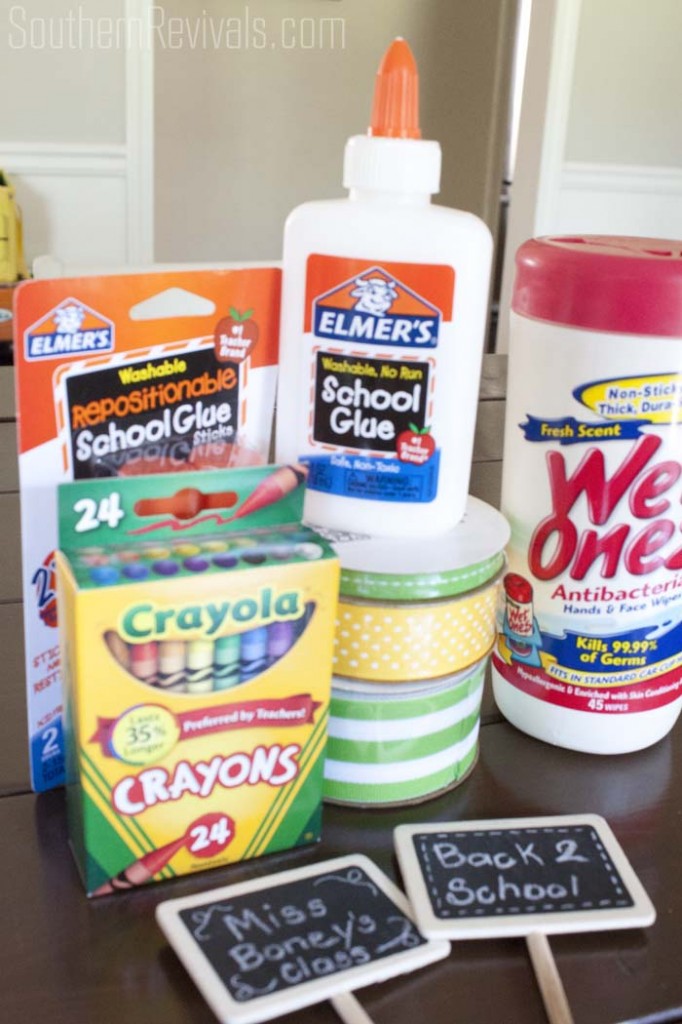 School Supplies Cake | A Teacher's Gift They'll Really Use #backtoschool #crafts #teachersgifts SouthernRevivals.com