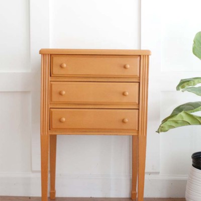 Sewing Cabinet to Bedside Table Makeover #paintedfurniture #tablemakeover #furnituremakeover