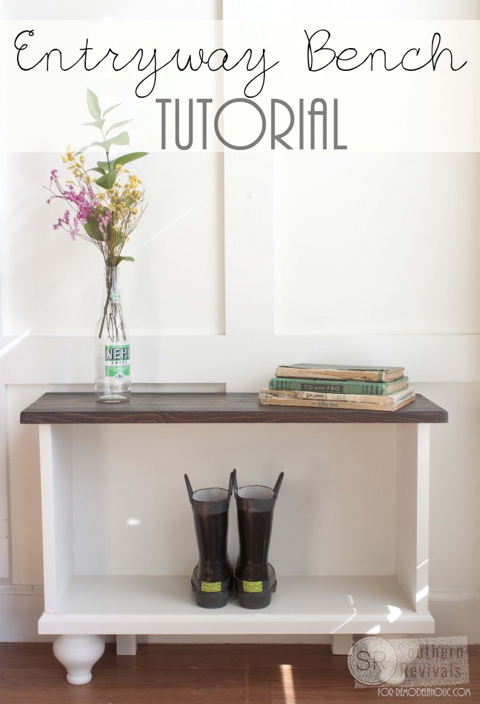 DIY Entryway Bench Tutorial + Building Plans - Southern ...