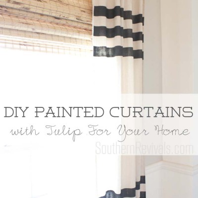 Lessons in Painted Fabric | DIY Painted Curtains #paintedcurtains SouthernRevivals.com