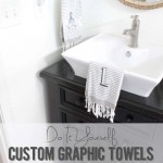 DIY Custom Monogram + Graphic Towels | West Elm Knock Off