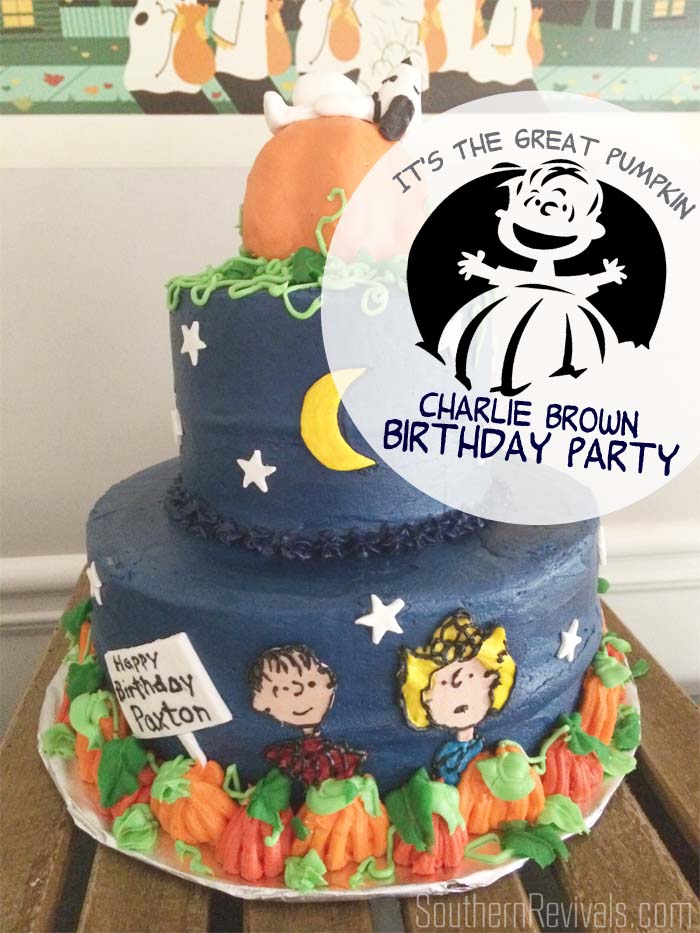 The Great Pumpkin Charlie Brown Birthday Party #CharlieBrown #Fall #BirthdayParty SouthernRevivals.comThe Great Pumpkin Charlie Brown Birthday Party #CharlieBrown #Fall #BirthdayParty SouthernRevivals.com