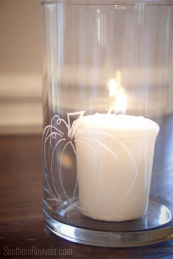 How to Etch Glass with the Dremel Micro #etchedglass #fall #dremelproject SouthernRevivals.com