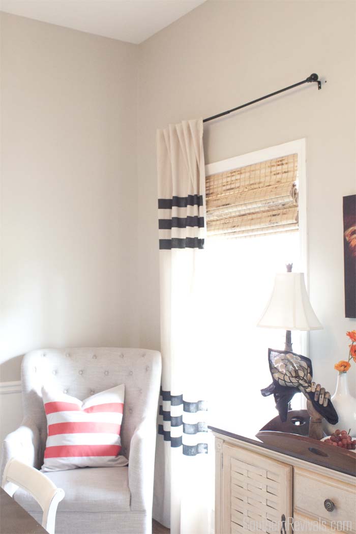 Lessons in Painted Fabric | DIY Painted Curtains #paintedcurtains SouthernRevivals.com