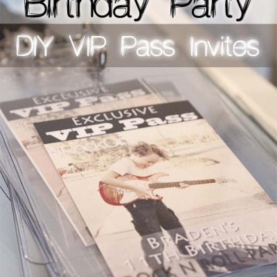 DIY VIP Pass Rock N Roll Birthday Party Invitations #rocknroll #birthdayideas #partyideas SouthernRevivals.com