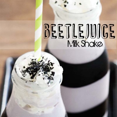 Repurposed Frappuccino Bottles Halloween Beetlejuice Milk Shake Recipe