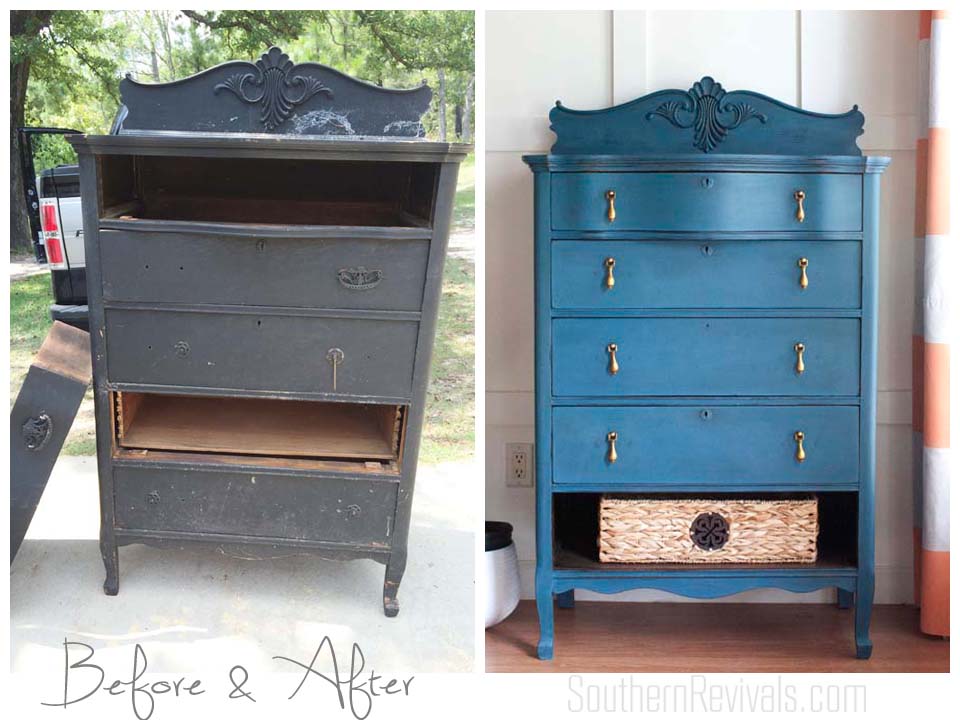 Chest of Drawers Makeover   Miss Mustard Seed's Milk Paint