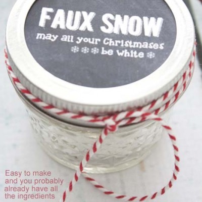 DIY Fake Play Snow + FREE Printable | Last Minute Stocking Stuffer