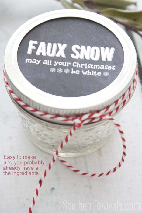 DIY Fake Play Snow + FREE Printable | Last Minute Stocking Stuffer