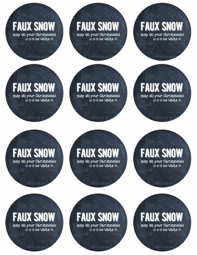 DIY Fake Play Snow + FREE Printable | Last Minute Stocking Stuffer