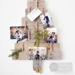 DIY Pallet Wood Christmas Tree Photo & Card Holder