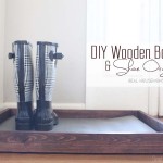 DIY Wooden Boot Tray & Shoe Organizer