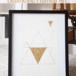 DIY Modern Gold Triangle Geometric Art Print