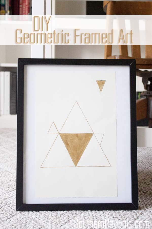 DIY Triangle Modern Geometric Framed Art