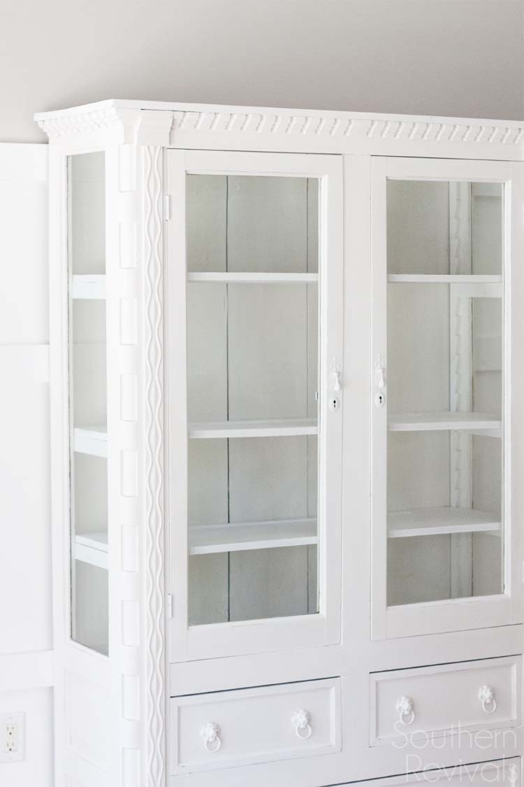 Handcrafted Mahogany China Cabinet Makeover Southern Revivals