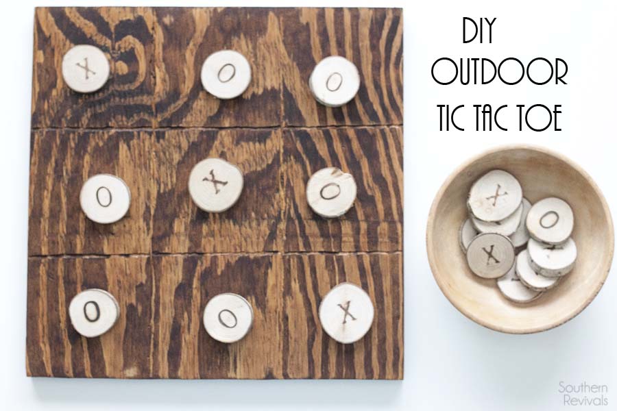 DIY Your Own Game Tic Tac Toe: Football - The Rustic Brush