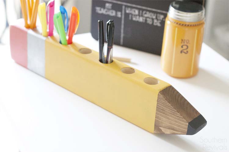 DIY Pencil Desk Organizer