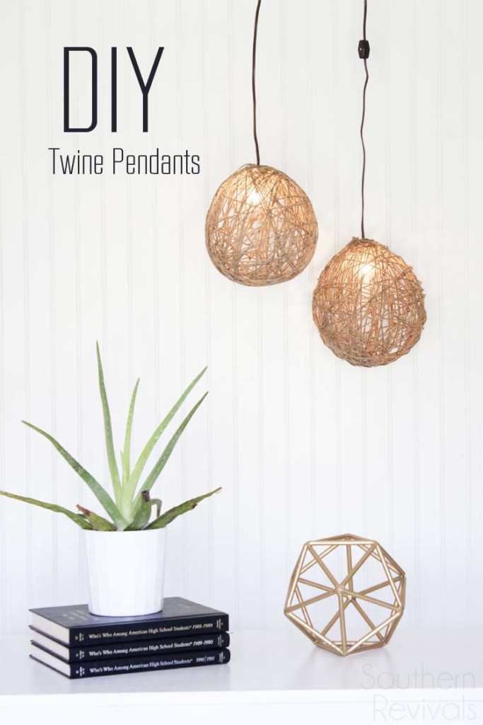 DIY Twine Pendant Light with Faultless Starch