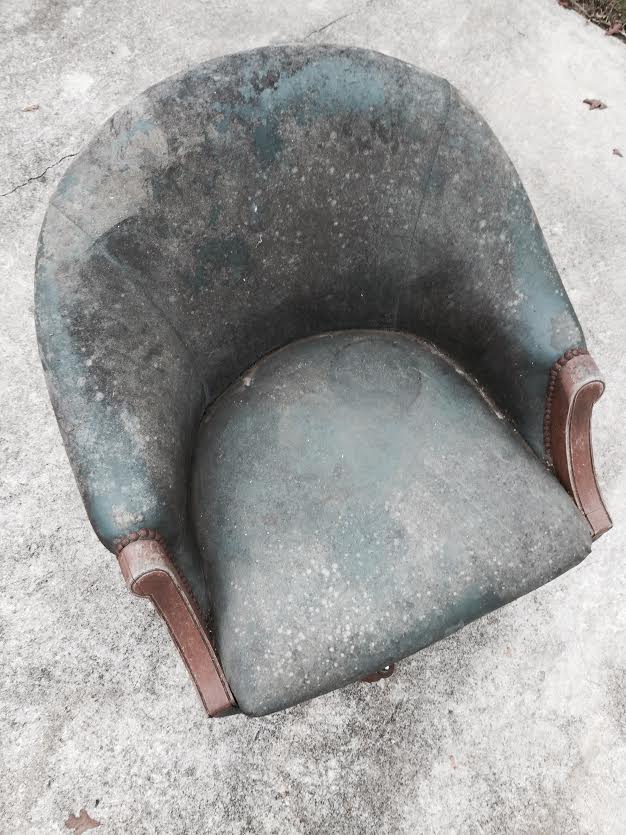 Painted Pleather Chair