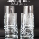 DIY Skeleton Hands Etched Glasses