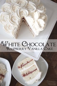 White Chocolate Raspberry Vanilla Cake {Gluten Free}