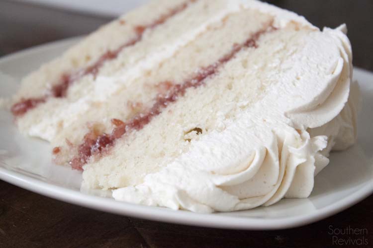 White Chocolate Raspberry Vanilla Cake {Gluten Free}