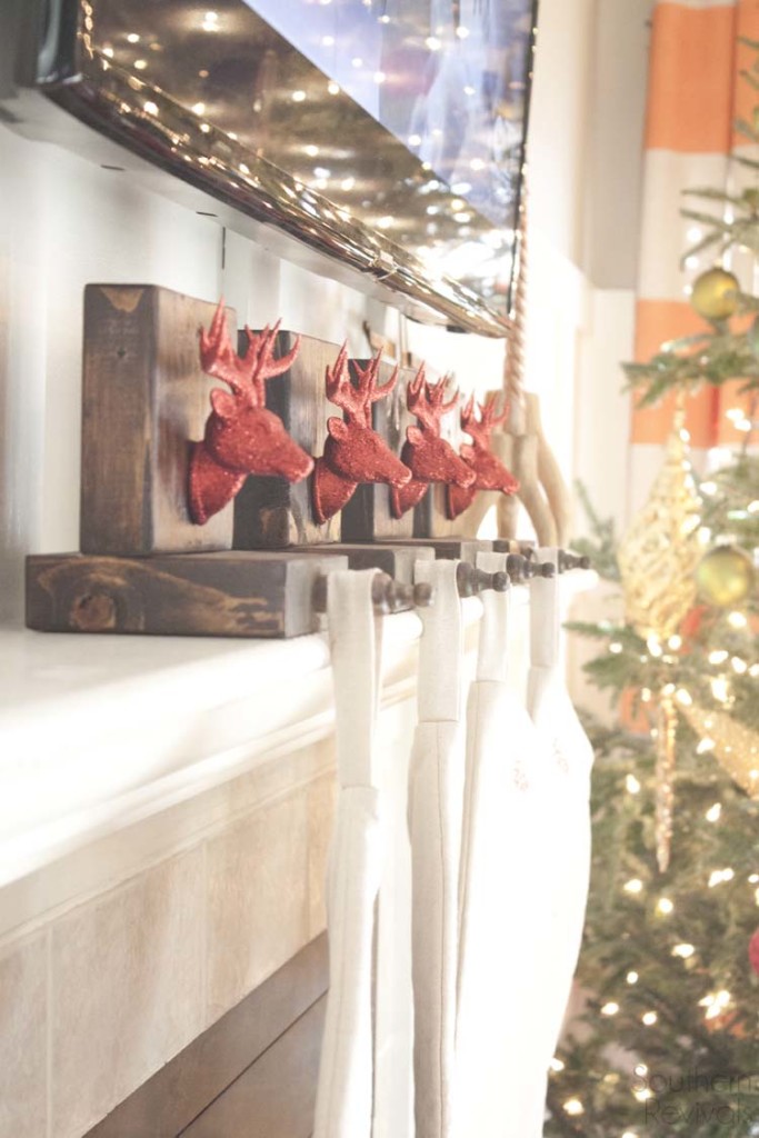 DIY Wooden Reindeer Stocking Holders Southern Revivals