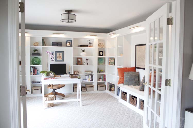 Office Makeover Reveal Ikea Hack Built In Billy Bookcases Southern Revivals Office Makeover Reveal Ikea Hack Built In Billy Bookcases Southern Revivals