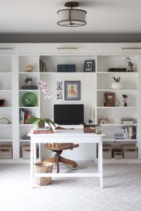 Office Makeover Reveal | IKEA Hack Built-in Billy Bookcases