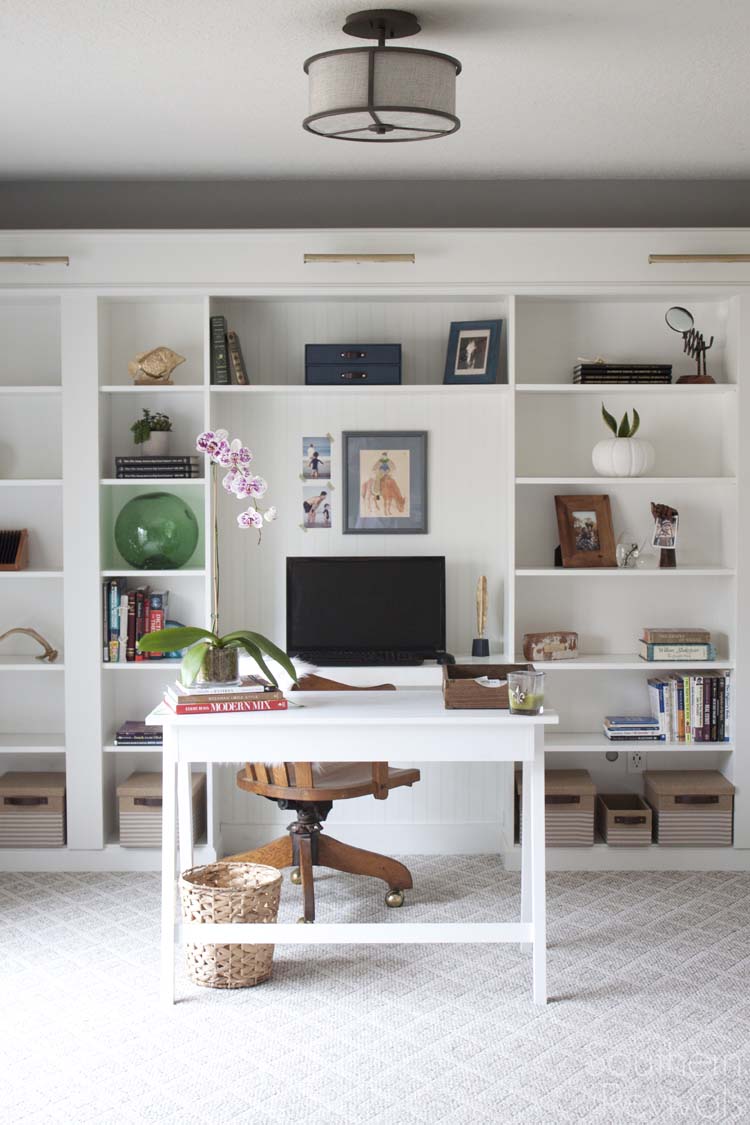 Office Makeover Reveal IKEA Hack Built-in Billy Bookcases Office Makeover Reveal IKEA Hack Built-in Billy Bookcases