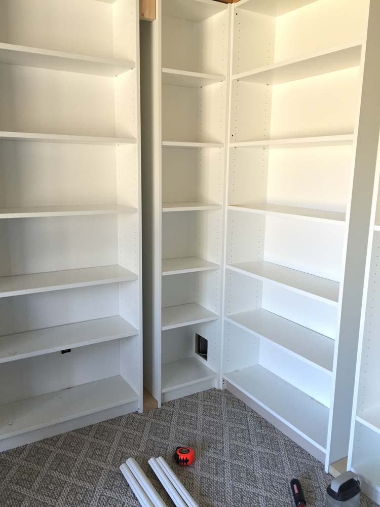 Office Makeover Part 2 | IKEA Hack Built-in Billy Bookcases