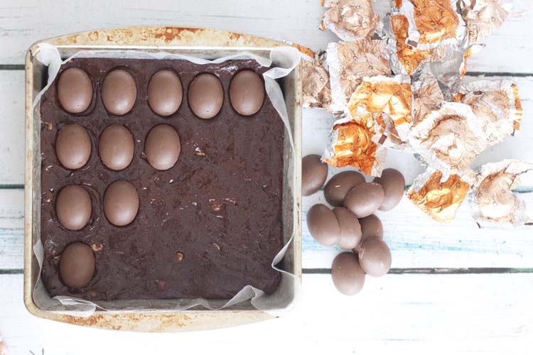 DOVE Eggs Peanut Butter Fudge Brownies